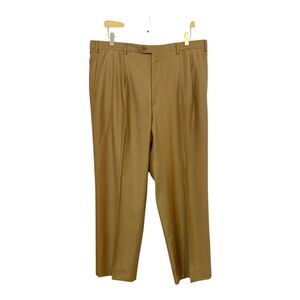 Brioni Men’s CANNES Pleated Wool Slacks Dress Pants Brown Sz 40R